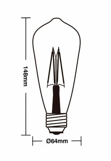 Lampada Decorativa Filamento Vintage Retro 4W ST64