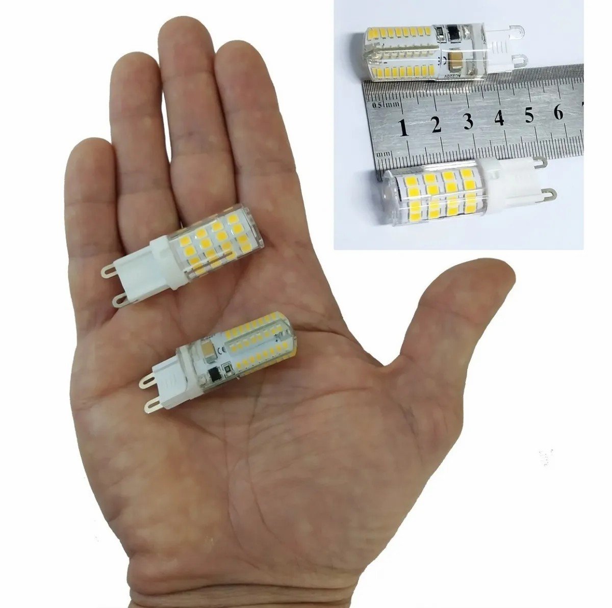 Lampada Halopin Led LED G9 3W 220V 2400K - Branco Quente Casa Eletricista