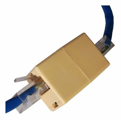 Emenda RJ45 Cabo Rede Conector Fêmea - Unitário