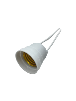 Bocal Soquete Pendente Com Rabicho Branco E27