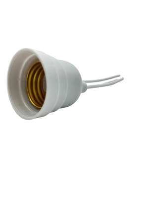 Bocal Soquete Pendente Com Rabicho Branco E27