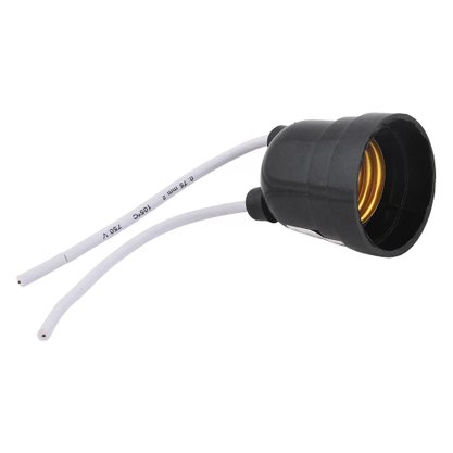 Bocal Soquete Pendente Com Rabicho Preto E27