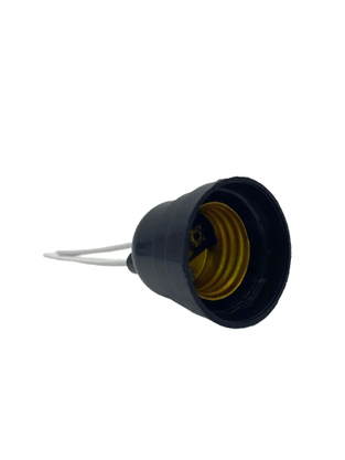 Bocal Soquete Pendente Com Rabicho Preto E27