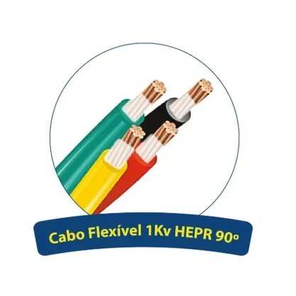Cabo Flexível HEPR 1kV 10,0mm² Preto SIL - metro