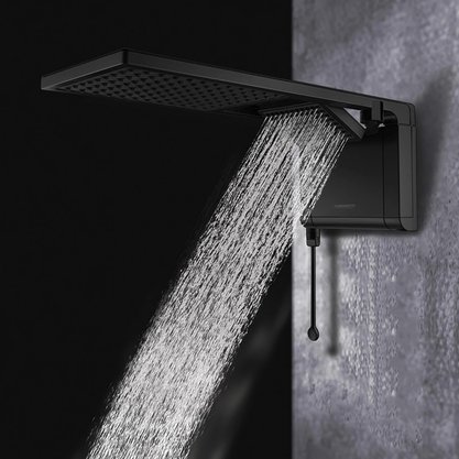Chuveiro Ducha Acqua Duo Ultra Preto Fosco 7800W 220V Lorenzetti