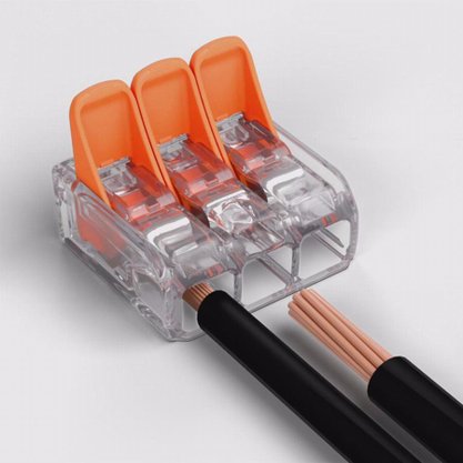 Conector WAGO Legítimo 221-413 - 3 Pólos - Até 4mm