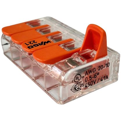 Conector WAGO Legítimo 221-415 - 5 Pólos - Até 4mm