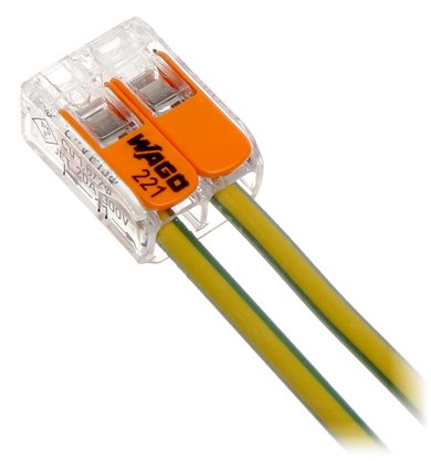 Conector WAGO Legítimo 221-612 - 2 Pólos - Até 6mm