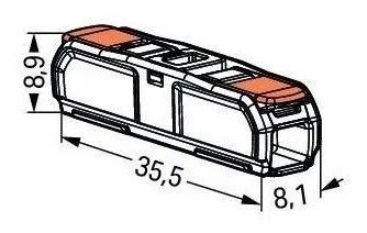 Conector WAGO Legítimo Inline 221-2411 - 2 Pólos Até 4mm