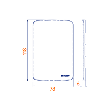 Conjunto Placa Com Suporte 4x2 Cega - Linha B3 - Margirius