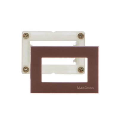 Conjunto Tomada Para Móvel 10A (2P+T) Marrom - Sleek - Margirius