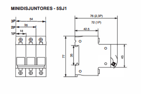 Disjuntor DIN Bipolar 127/220V 20A - Curva C - Siemens