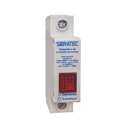 Protetor Surto DPS 20kA 275V Classe II - Sibratec - 3 Unidades