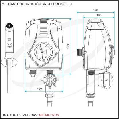 Ducha Higiênica 3T 220V 4300W  Lorenzetti