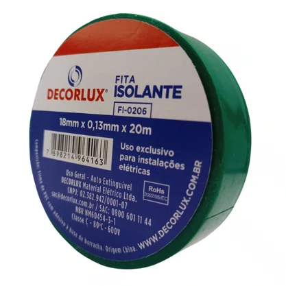 Fita Isolante 18MM x 20M - Decorlux - Verde