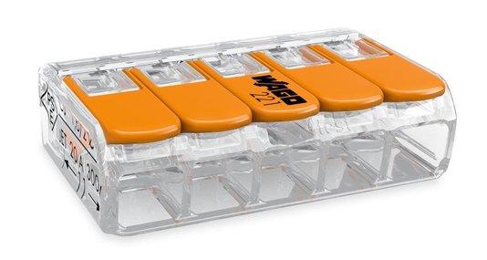 Kit C/ 25 Conectores WAGO Legítimo 221-415 - 5 Pólos - Até 4mm