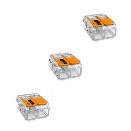 KIT Conector WAGO Legítimo 221 Flowpack Para Chuveiro