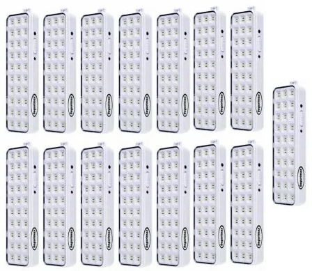 Kit C/ 15 Luminárias 30 Led Slim - Segurimax