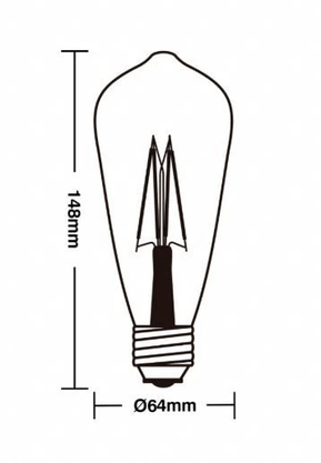 Lampada Decorativa Filamento Vintage Retro 4W ST64