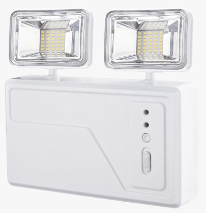 Bloco Autônomo de Emergência LED 2 Faróis 10w 2200L