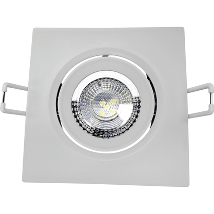Luminária Led Spot Embutir Quadrado MR16 5W/6W 3000K - Branco Quente