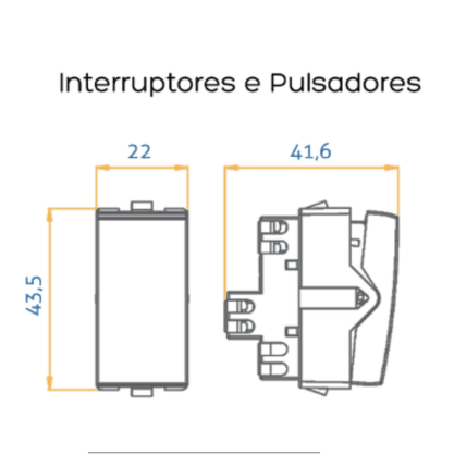 Módulo Tecla Intermediaria 10A Branco - Linha B3 - Margirius 
