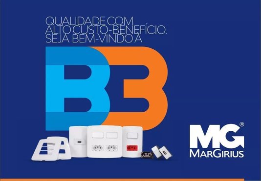 Módulo Tecla Paralela 10A Branco - Linha B3 - Margirius