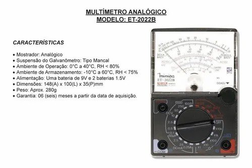 Multimetro Analogico ET-2022B - Minipa