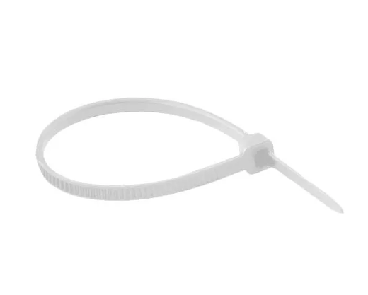 Pacote C/ 100 Abraçadeiras De Nylon 100 x 2,5mm Branca