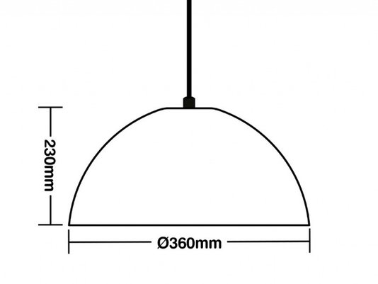 Pendente Brooklyn Branco1xE27 - Taschibra