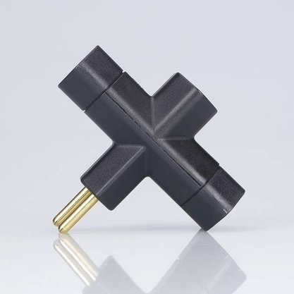 Pino Adaptador 3 Saídas Tipo "T" 2P+T 10A 250V - Preto - Margirius