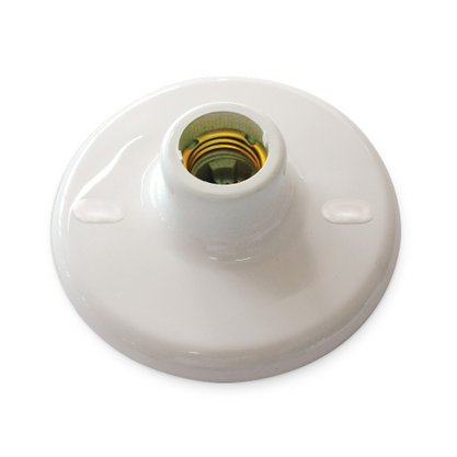 Plafon Plafonier Com Soquete Porcelana E27 - Branco