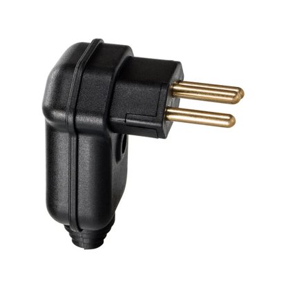 Plugue Pino Prensa Cabo Macho 90° 2P+T 20A - Preto - Margirius