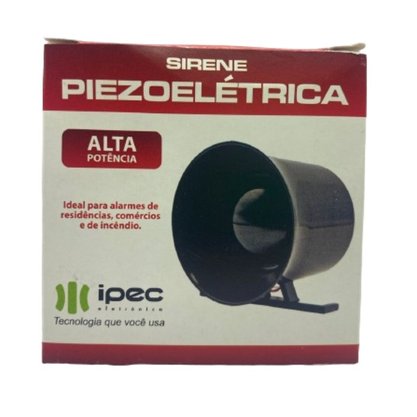 Sirene Alarme Residencial / Comercial Incêndio - Preto / Branco
