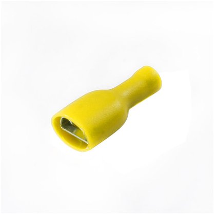Terminal Isolado Fêmea Para Cabo 6,0mm² - Amarelo - 100 Unidades