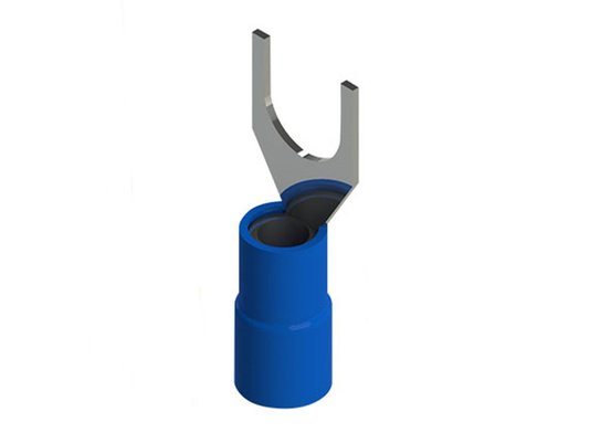 Terminal Pré-Isolado Garfo Para Cabo 2,5mm² - Azul - 100 Unidades