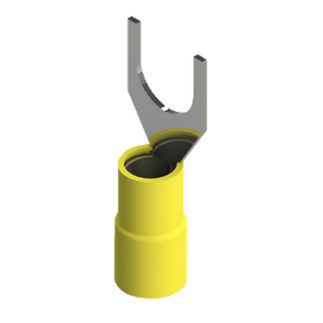 Terminal Pré-Isolado Garfo Para Cabo 6,0mm² - Amarelo - 100 Unidades
