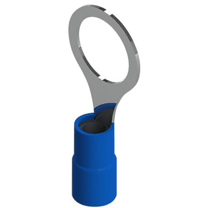 Terminal Pré-Isolado Olhal Para Cabo 2,5mm² - Azul - 100 Unidades