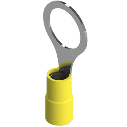 Terminal Pré-Isolado Olhal Para Cabo 6,0mm² - Amarelo - 100 Unidades
