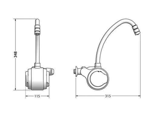 Torneira Elétrica Versátil Parede - 5500w - 220v - Branca - Lorenzetti