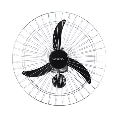 Ventilador de Parede Oscilante Preto - 60cm - 147W - 220V - Ventisol