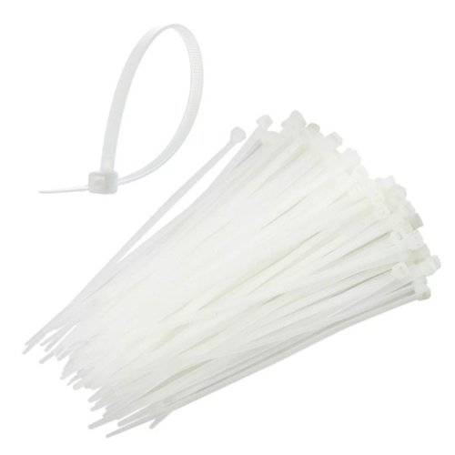 Ajile 200 Pezzi Fascette In Nylon 2,5x100 Mm – Bianche E Resistenti Per Un Cablaggio Elettrico Perfetto