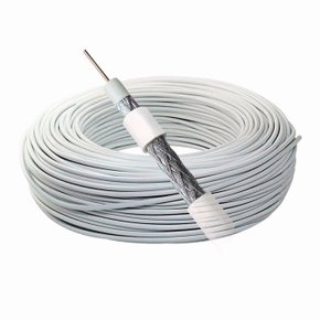 Cabo Fio Coaxial RG59 67% Branco - Rolo 100m
