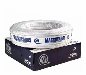 Cabo Fio para Alarme e/ou Interfone 2 Pares 4 Vias Multicor 0,40mm - Rolo 100m