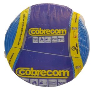 Cabo Flexivel 750V 2,5mm² Antichama - Azul - Cobrecom - Rolo 100m