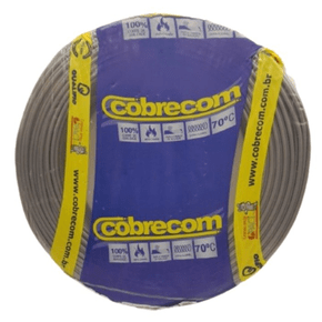 Cabo Flexivel 750V 2,5mm² Antichama - Cinza - Cobrecom - Rolo 100m Cabo Flexivel 750V 2,5mm² Antichama - Cinza - Cobrecom - Rolo 100m