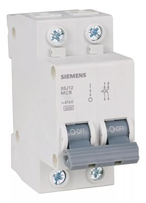 Disjuntor DIN Bipolar 127/220V 63A - Curva C - Siemens