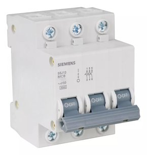 Disjuntor DIN Tripolar 127/220V 40A - Curva C - Siemens