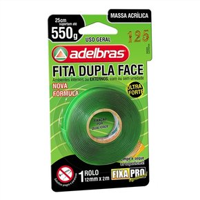 Fita Dupla Face Acrílica 12MM X 2MT Adelbras