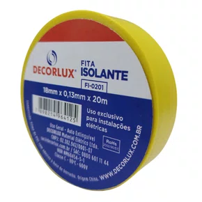 Fita Isolante 18MM x 20M - Decorlux - Amarelo